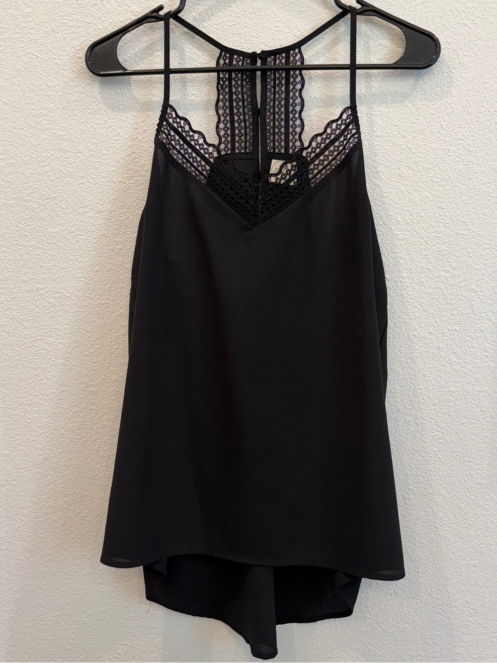 Paper Crane Black Lace-Back Camisole